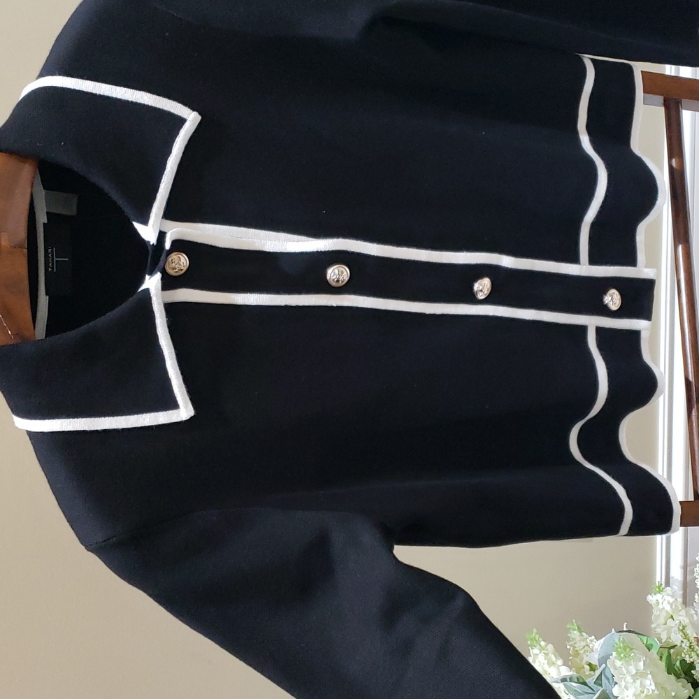 Tahari Black and White Women's Sweater - Picture 8 of 16